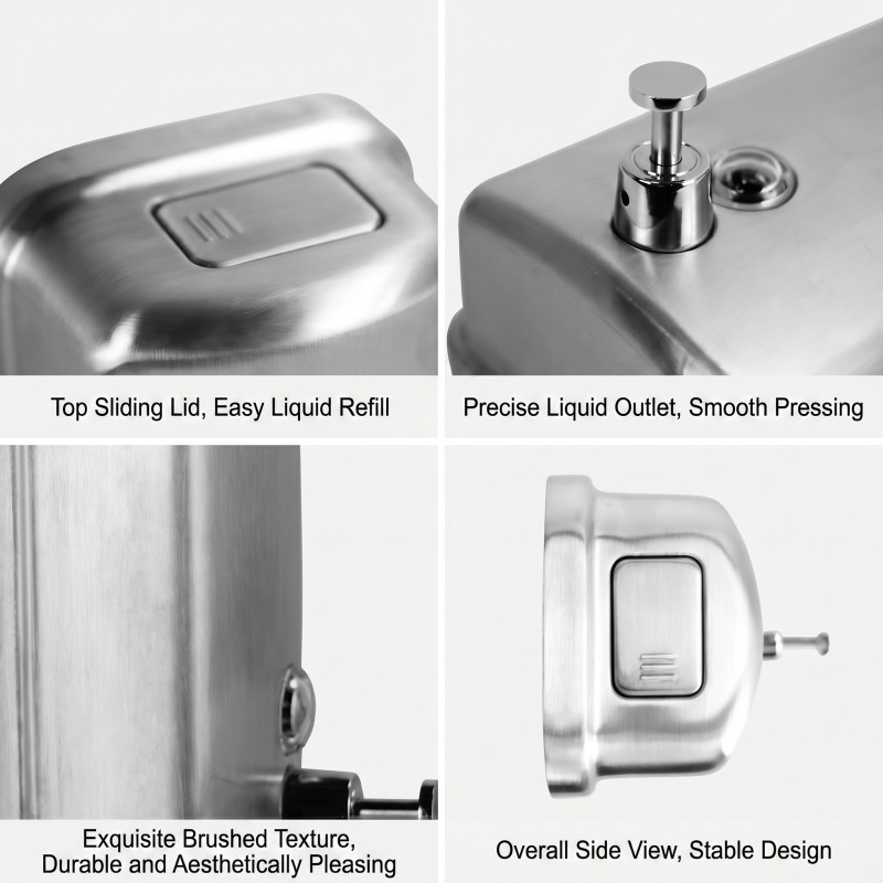 Sliding Lid Soap Dispenser Details