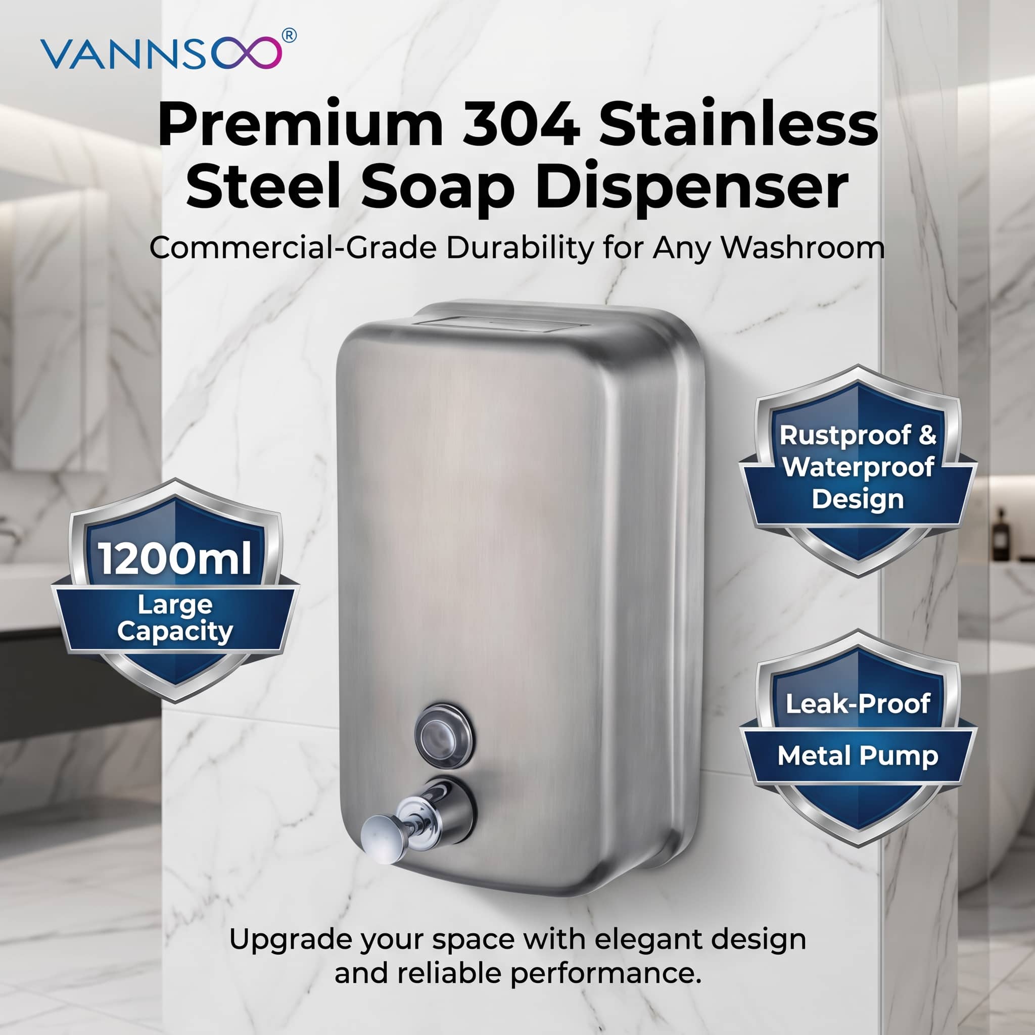 stainless steel soap dispenser